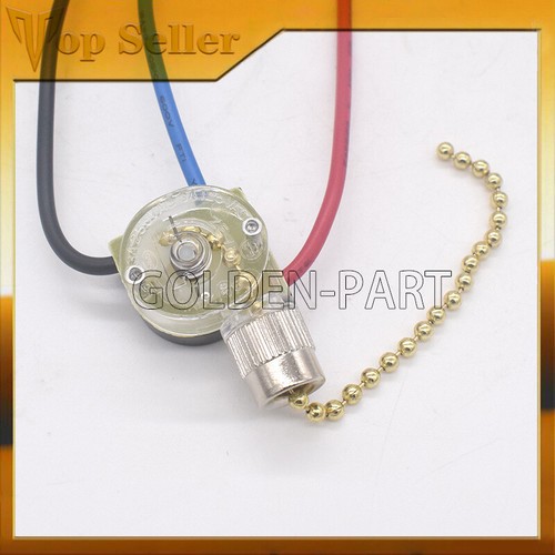 for Ceiling Fan Canopy Lamp 3 Wire 3 Way Pull Chain Light Switch ZE-110 - Picture 2 of 6
