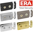HEAVY DUTY DOOR SASH LOCKS + KNOB HANDLES Reversible Security Shed/Gate Rim Bolt