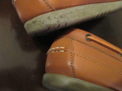 Mocasines de cuero para hombre Life Outdoors marrón talla 11,5 D zapatos de barco ¡BONITOS! - Imagen 9 de 9