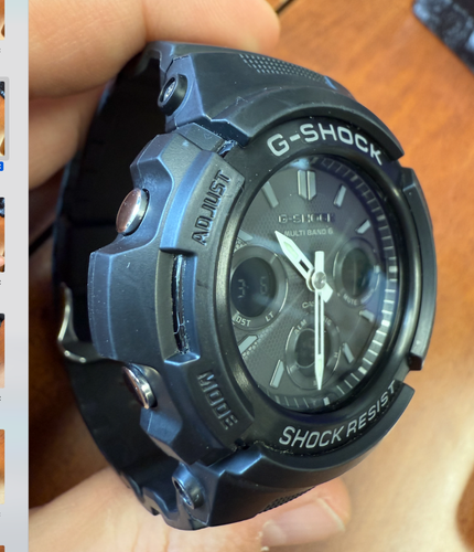 USED CASIO G-SHOCK AWG-M100B SOLAR WATER RESISTANT MEN'S WRISTWATCH, GOOD CHARGE - Picture 2 of 6
