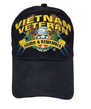 Vietnam Veteran Hat Patriotic Soldier With Vietnam War Bar On Side Embroidered