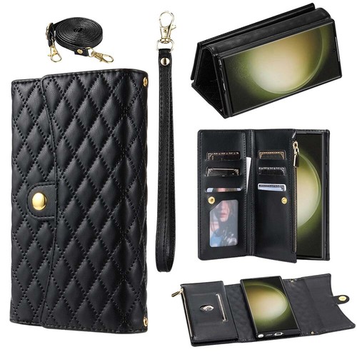Hülle Für Samsung S24 S23 S22 Handy Tasche Flip Cover Case Schutz Hülle Wallet - Bild 18 von 77