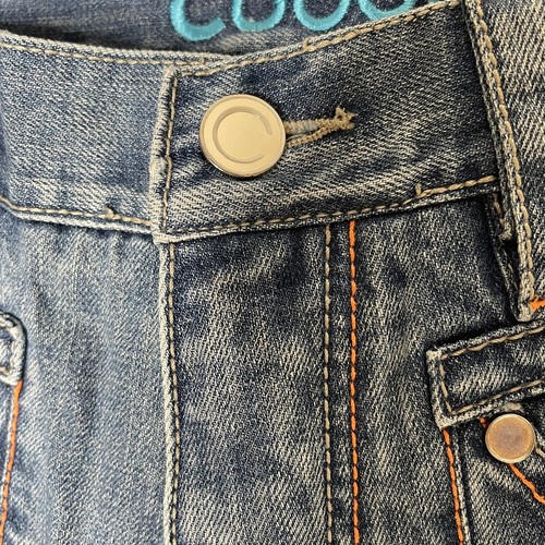 COOGI bestickte Hirsch Berg Streifen Herren Größe 32x34 blau Distress - Bild 11 von 24