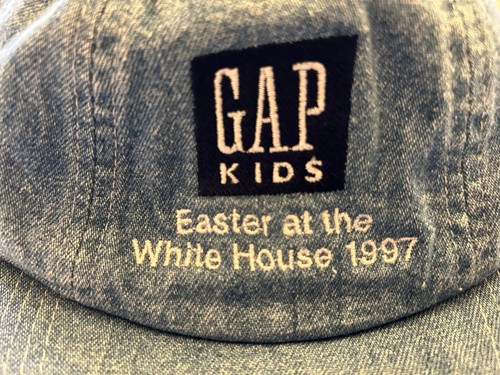 The White House 1997 Most Rare Easter Collectible Cap Large Denim From Clinton - Picture 5 of 5