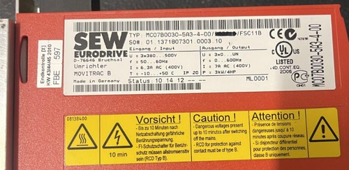 SEW EURODRIVE MC07B0030-5A3-4-00 Frequency Inverter - Picture 2 of 6