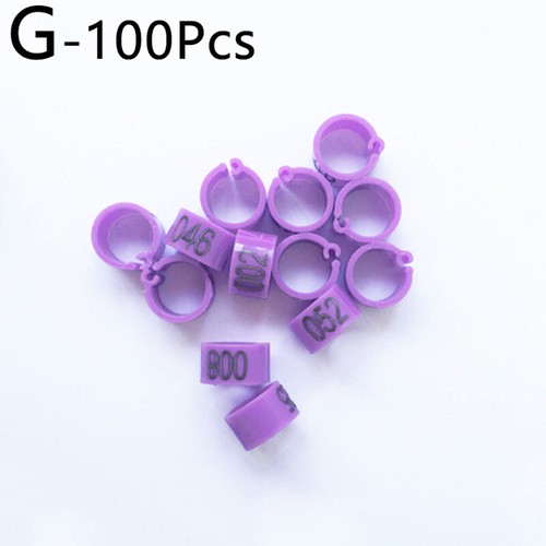 100 Stück/Set 8 mm Vogel Ringe Beinbänder für Taube Papagei Clip Ring Nummer 001-100 - Bild 12 von 24