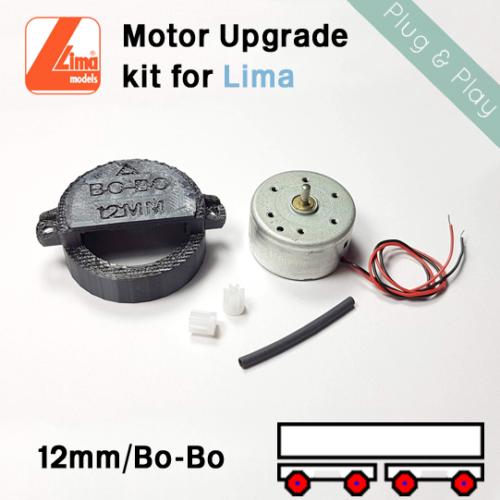 Lima Replacement CD/Can Motor Adaptor Kit (12MM/Bo-Bo/26/33/HST/101/Railcar) LA2 - Picture 1 of 6