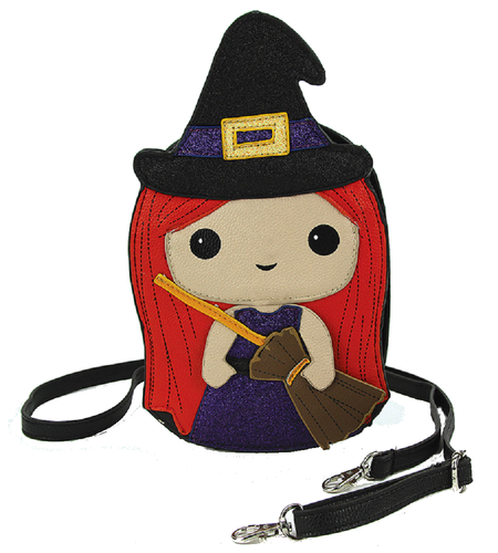 Bolso Bandolera Sleepyville Critters Benevolent Halloween Bruja Niña en Vin - Imagen 1 de 3