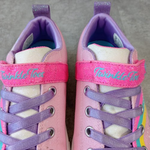 Skechers Twinkle Toes Iluminar Niñas Reino Unido Talla 2 Entrenadores Niños Zapatos Rosa - Imagen 11 de 14