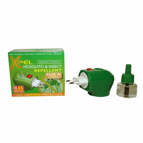 Xpel Mosquito Insect Repellent 2 Pin Travel Plug in & Refill Last 45 Days Relief 5060120162755 Xpel Mosquito Insect Repellent 2 Pin Travel Plug in & Refill Last 45 Days Relief 5060120162755