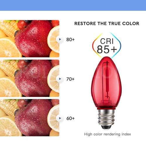 E12 COB 1 Spiral LED Bulb Festival String Lamp Outdoor String Lamp 110V 220V Red - Picture 7 of 12