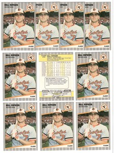 x10-BILL-RIPKEN-1989-Fleer-F-K-FACE-Black-box-Quality-High-Grade-lot-Orioles-RC