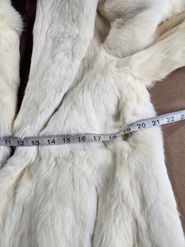 Neiman Marcus City Furs Vintage Fur Long Hooded Coat Size- Fits M - Picture 10 of 12