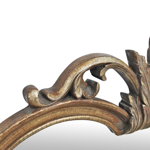 Lavish Elegant Gold Silver Arch Wall Mirror | Ornate Antique Style 42" Old World - Picture 3 of 6