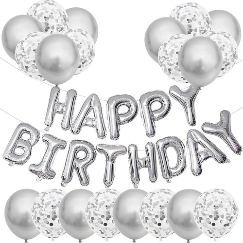 LARGE Happy Birthday Balloons Banner Self Inflating Bunting Party Decoration UK - Picture 29 of 93