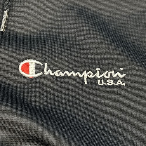 Chaqueta sin mangas Champion USA vintage con capucha negra/azul - grande - Imagen 5 de 12