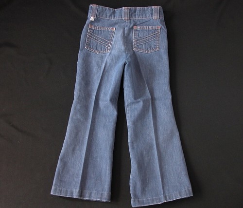 Vtg Billy The Kid 1970s Blue Denim Jeans Pants Kids Sz 6 Scovill Zipper - Picture 4 of 4
