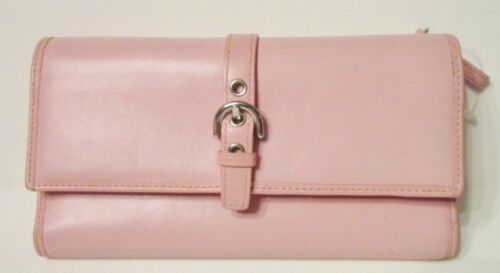 Vintage Coach Heritage Large Pink Leather Wallet E