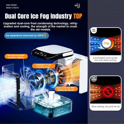 Portable Mini Air Conditioner Air Cooler Fan Personal Cooling Bedroom Cooler Fan - Picture 9 of 13