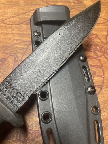 VINTAGE/DISCONTINUED COLD STEEL SRK CARBON V FIXED BLADE KNIFE-W/SHEATH-USA-🇺🇸 - Picture 8 of 14