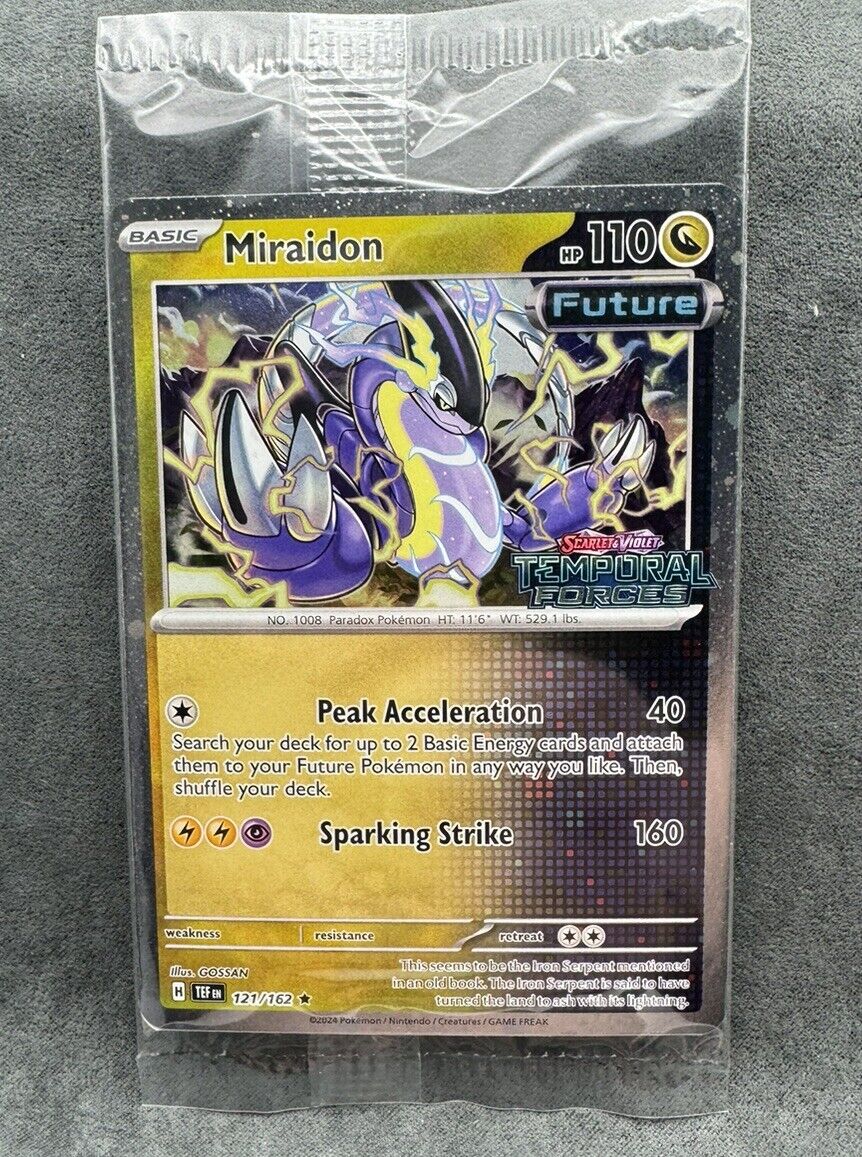 Miraidon 121/162 Scarlet & Violet Temporal Forces Sealed Promo Card Miraidon 121/162 Scarlet & Violet Temporal Forces Sealed Promo Card