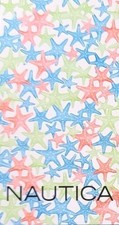 NAUTICA BLUE,ORANGE,WHITE,KIWI GREEN STAR FISH 100% COTTON BEACH TOWEL-35"X66"