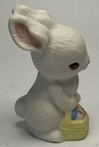 "Estatuilla de conejito de Pascua vintage contiene cesta de huevos de 2,25"" de alto" - Imagen 2 de 6
