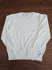 Women's Size Small Style Co Pull-Sleeve Blouson Sweater In Winter White-NWT