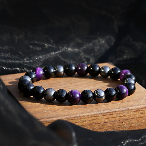 Hematite Beads Black Obsidian Tiger's Eye Stone Bracelets Bring Luck Prosperity - Picture 37 of 41