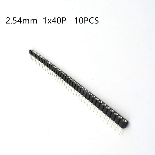 	10pcs 2.54mm 40pin Round Female Socket Pin Header Strip 1x40p Single Row	 - Picture 3 of 3