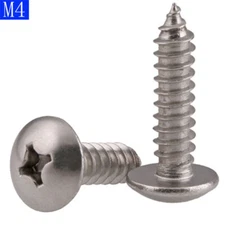 M4 304 Stainless Phillips Truss Head Sheet Metal Screw Self Tapping Screws Bolts