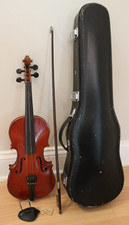 vintage violin Cremona Fecit Anno Domini 19 Case  Bow 1/2"