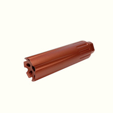 Muzzle Brake Extra Long 4.5inch Linear Comp 5/8x24 TPI Aluminum Red For 9mm