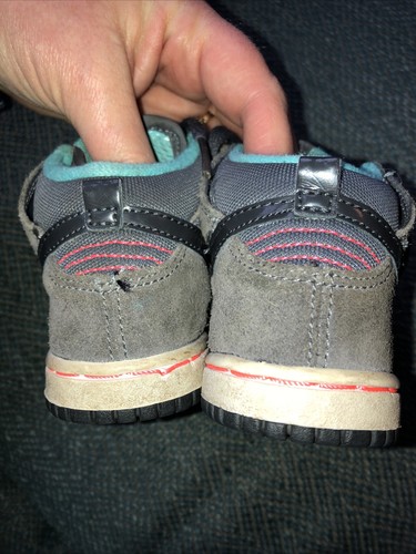 Nike Toddler Size 5 High Tops Gray Turquoise GUC Free Shipping - Picture 13 of 13