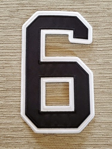 Kleine Trikot Nummer Aufnäher 4" groß - Bild 13 von 17