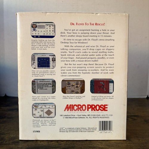 Very Rare Vintage 1993 MICRO PROSE Entertainment Pack #1 Dr Floyd’s Desktop Toys - Picture 6 of 24