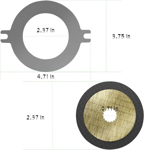 AM148465 AM140803 Wet Brake Disk Kit For John Deere Gator Utility XUV 625 865 - Imagen 7 de 7