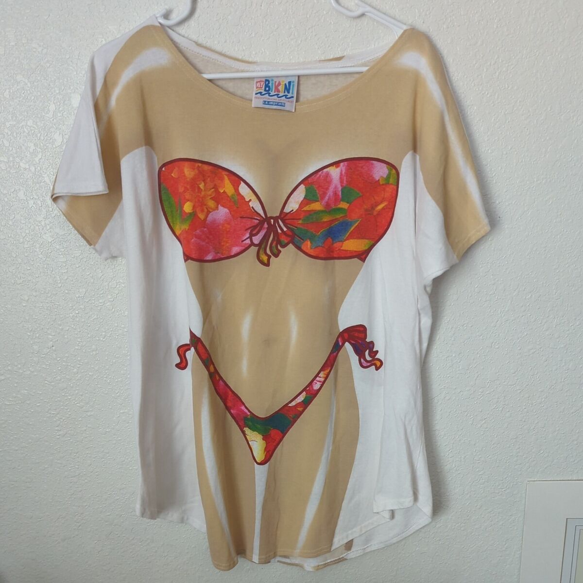 Vintage 90s My Bikini Body Shirt Adult One Size Womens Swimsuit LA Imprints