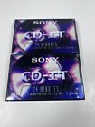 Sony Cd-It Blank Cassette Tapes 74min C-74cdit2 Lot Of 2 Media Audio Recording