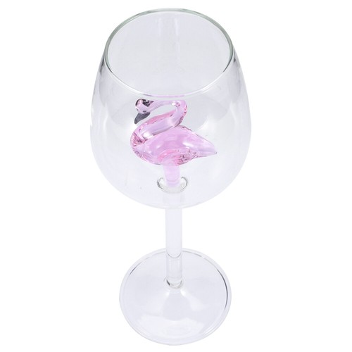 Pink Flamingo Wine Glass Cocktail Glasses Goblets for Bride Banquet - Picture 3 of 12