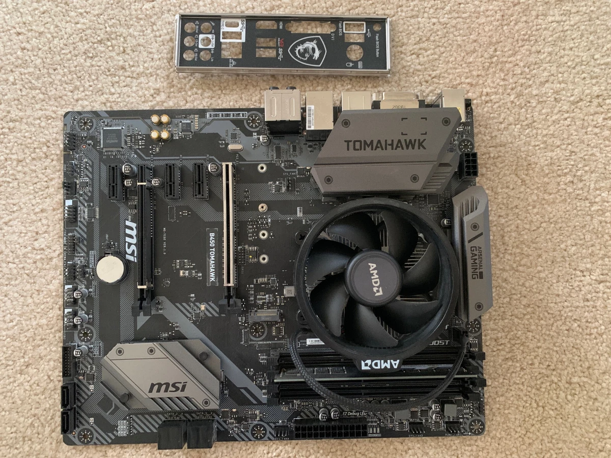 Gaming MSI B450 Tomahawk MB w Razen3 3200G 3.6GHz CPU 8GB RAM