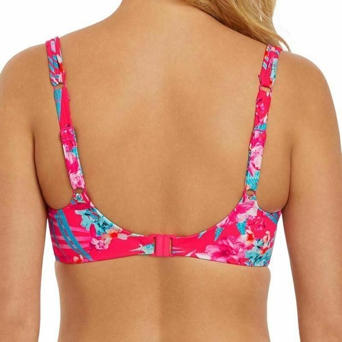 Freya Wild Sun Bikini Top Size 34D Padded Balcony Tropical Punch Pink Blue 2880 - Picture 12 of 12