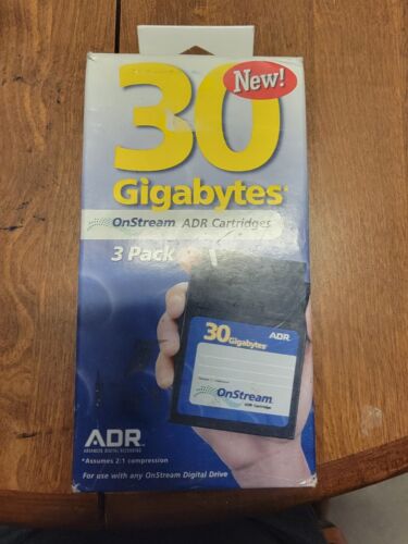 OnStream 30 Gigabytes ADR Cartridge 3 pack- Brand New - Photo 1/2