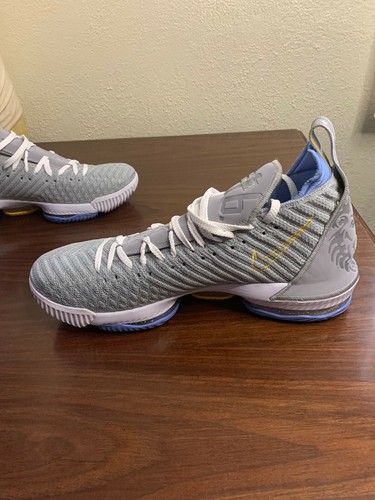 2018 Lebron James16 King Lion Basketball Shoes Gray/Blue Size 15 - Picture 3 of 8