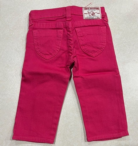 Girls True Religion Pink Kate Stretch 5 Pockets Capri Size 5 - Picture 5 of 6