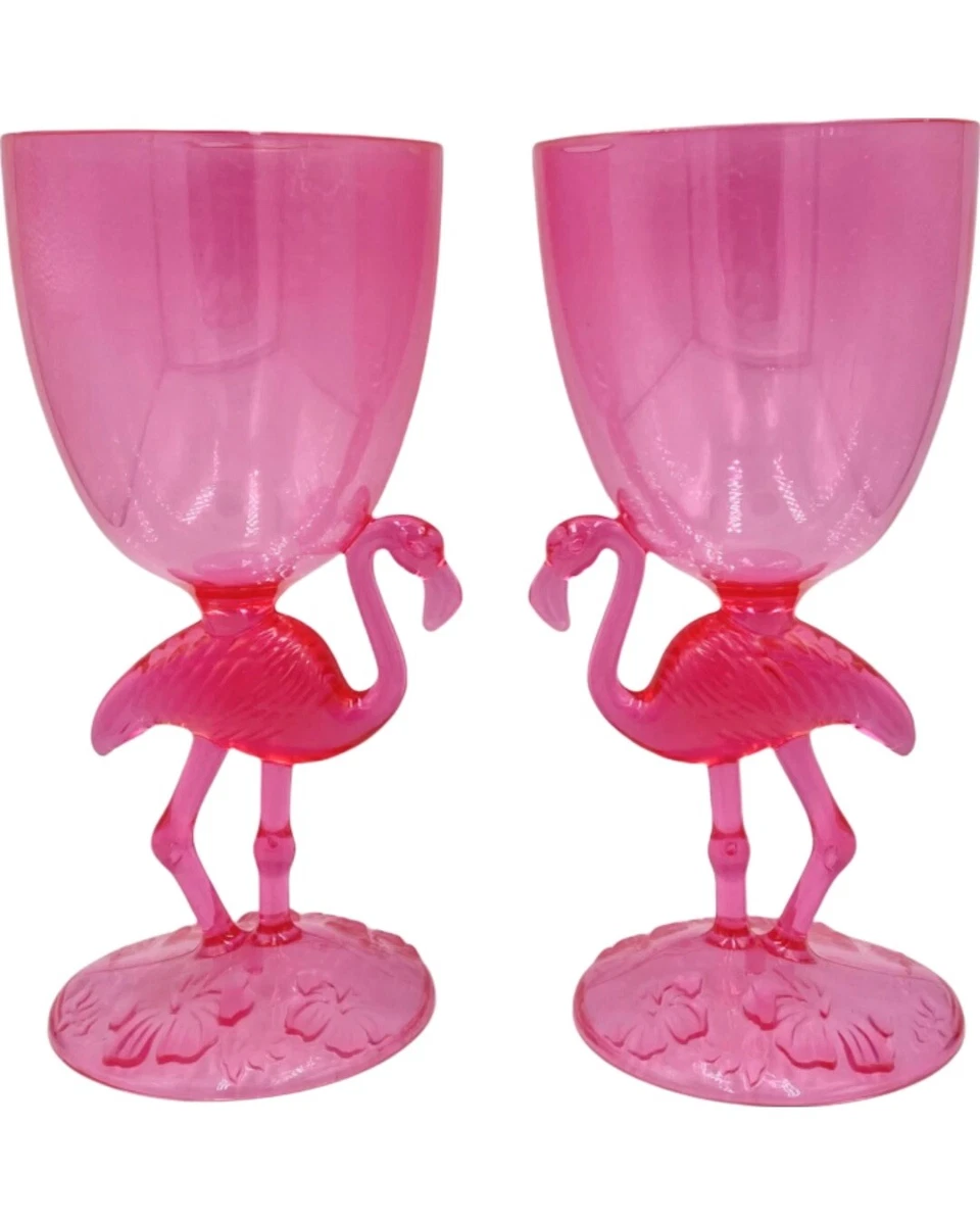 Flamingo wine sale glasses