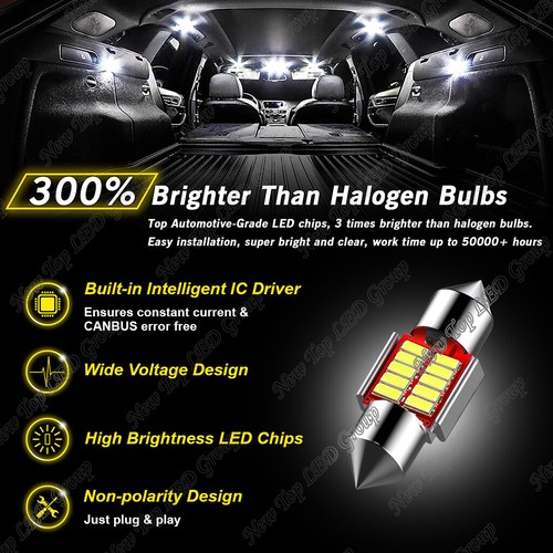 Kit de equipamiento de luces interiores LED blancas para Honda Civic 2006-2012 + luces de etiqueta - Imagen 10 de 12