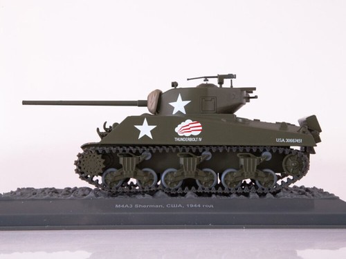 M4A3 Sherman Main American Medium Tank 1944 Year 1/43 Scale Model Tank - Imagen 4 de 12