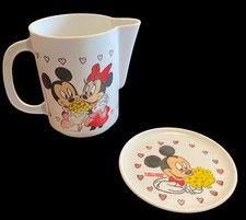 vintage mickey mouse play teapot and saucer made in italy walt disney production