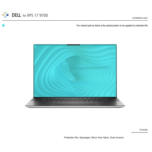 Do Dell XPS 17 9700 Ochrona ekranu Jasnoprzezroczysta folia tylko do ekranu dotykowego - Zdjęcie 2 z 8